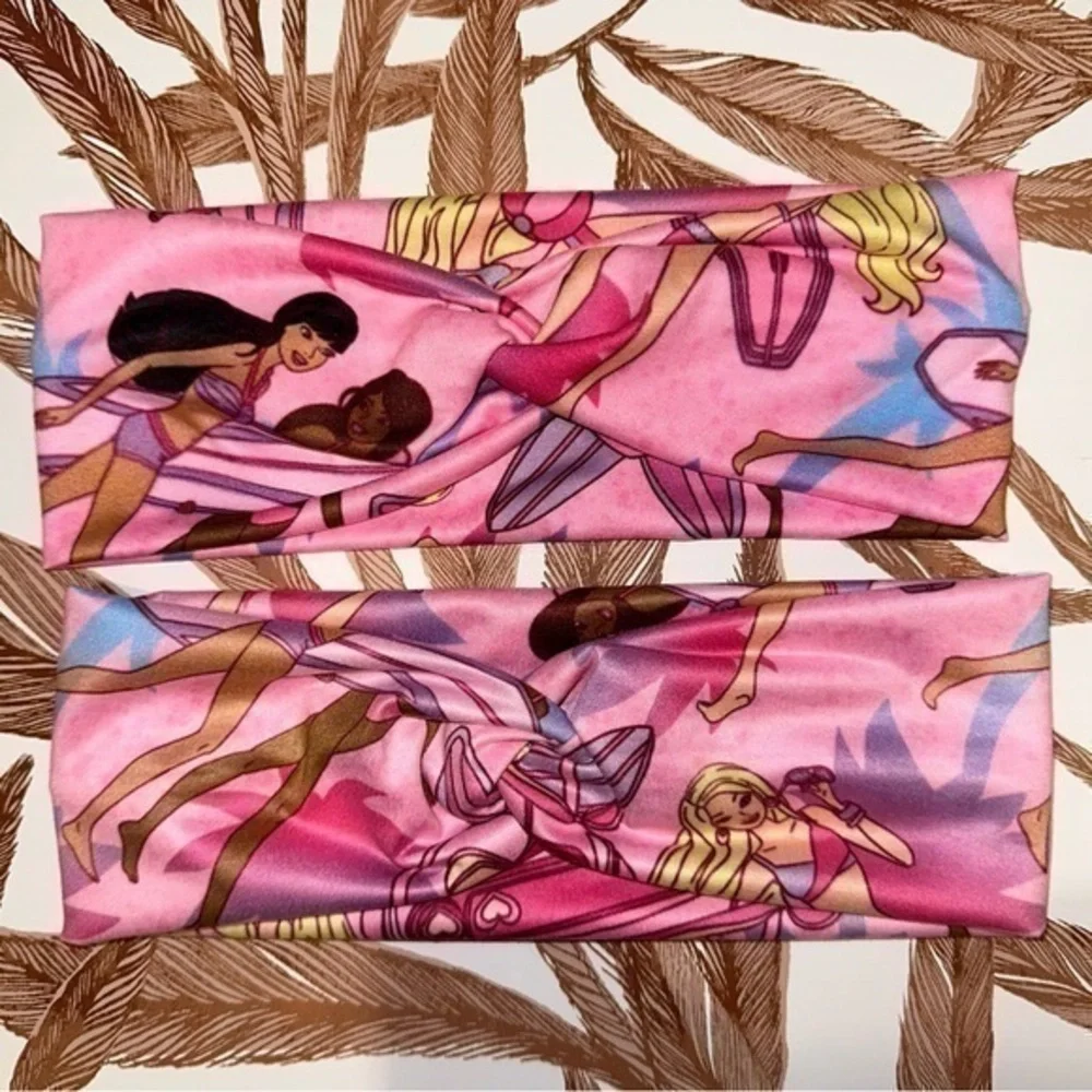 Last 1! Barbie twist front pink headband new